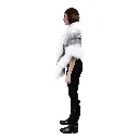 29 - mink with fox cape - Black & wight 3.webp