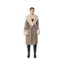 Cashmere with Wool and Rex Rabbit Fur Big Smooking 100cm