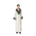 Cashmere with Wool and Rex Rabbit Fur 135cm