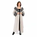 Cashmere with Wool and Rex Rabbit Fur Hood 135cm