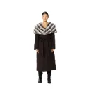 Cashmere with Wool and Rex Rabbit Fur - Cape Style 115cm
