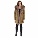 Raincoat Jacket With Fox and Rex Rabbit Fur 90cm