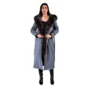 Raincoat Jacket With Fox and Rex Rabbit Fur 120cm