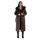 Raincoat Jacket With Fox and Rex Rabbit Fur 120cm