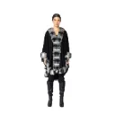 Cashmere Cape With Chinchilla Fur 100cm