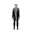 Cashmere Jacket With Long Line Chinchilla Fur 85cm