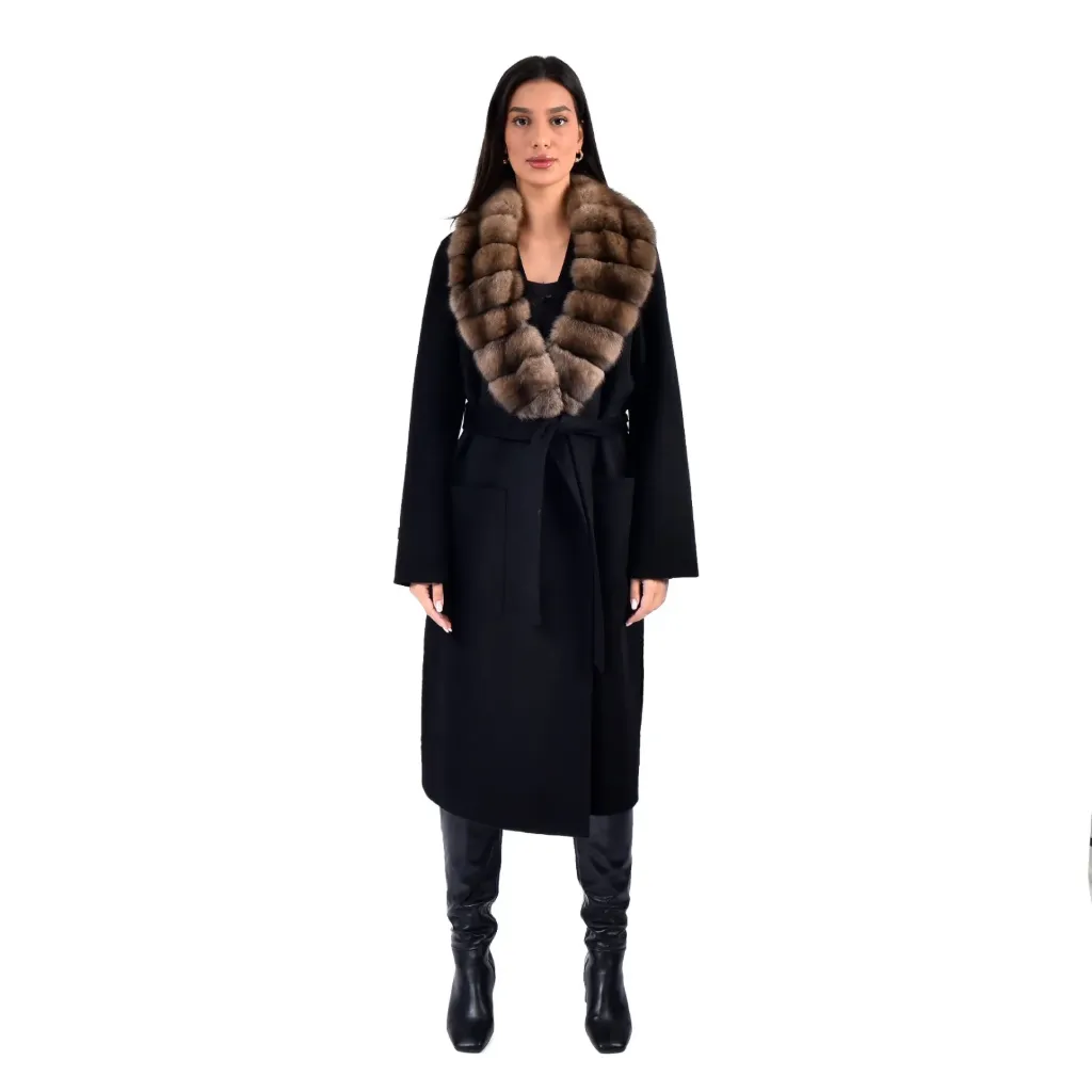 [30051] Cashmere Jacket With Sable Fur - 110 cm (S)