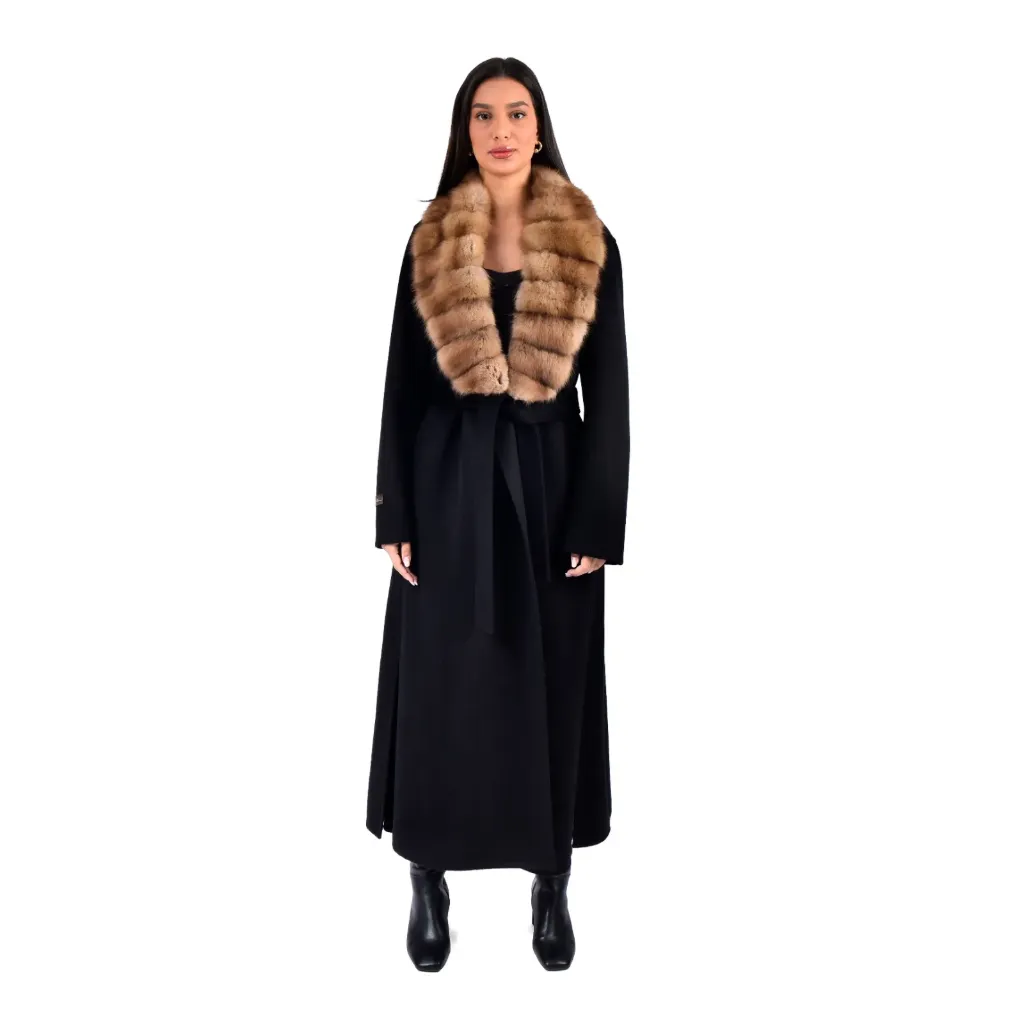 [30053] Cashmere Jacket With Sable Fur - 135 cm (L)