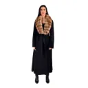 كشمير مع فرو السيبل الروسي الطول 135cm
