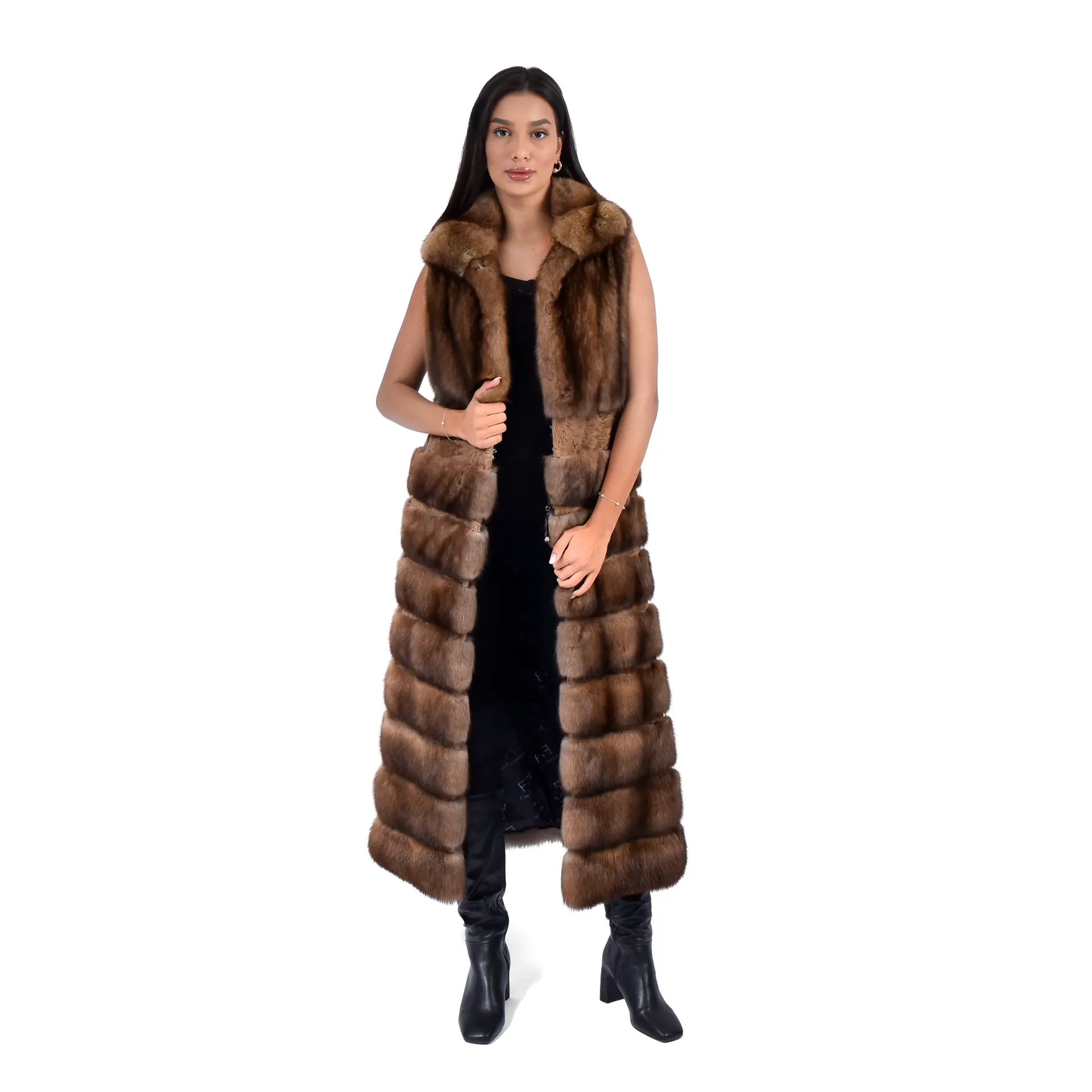 Vest With Sabel Fur - 130cm