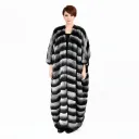 Bisht With Rex Rabbit 135cm