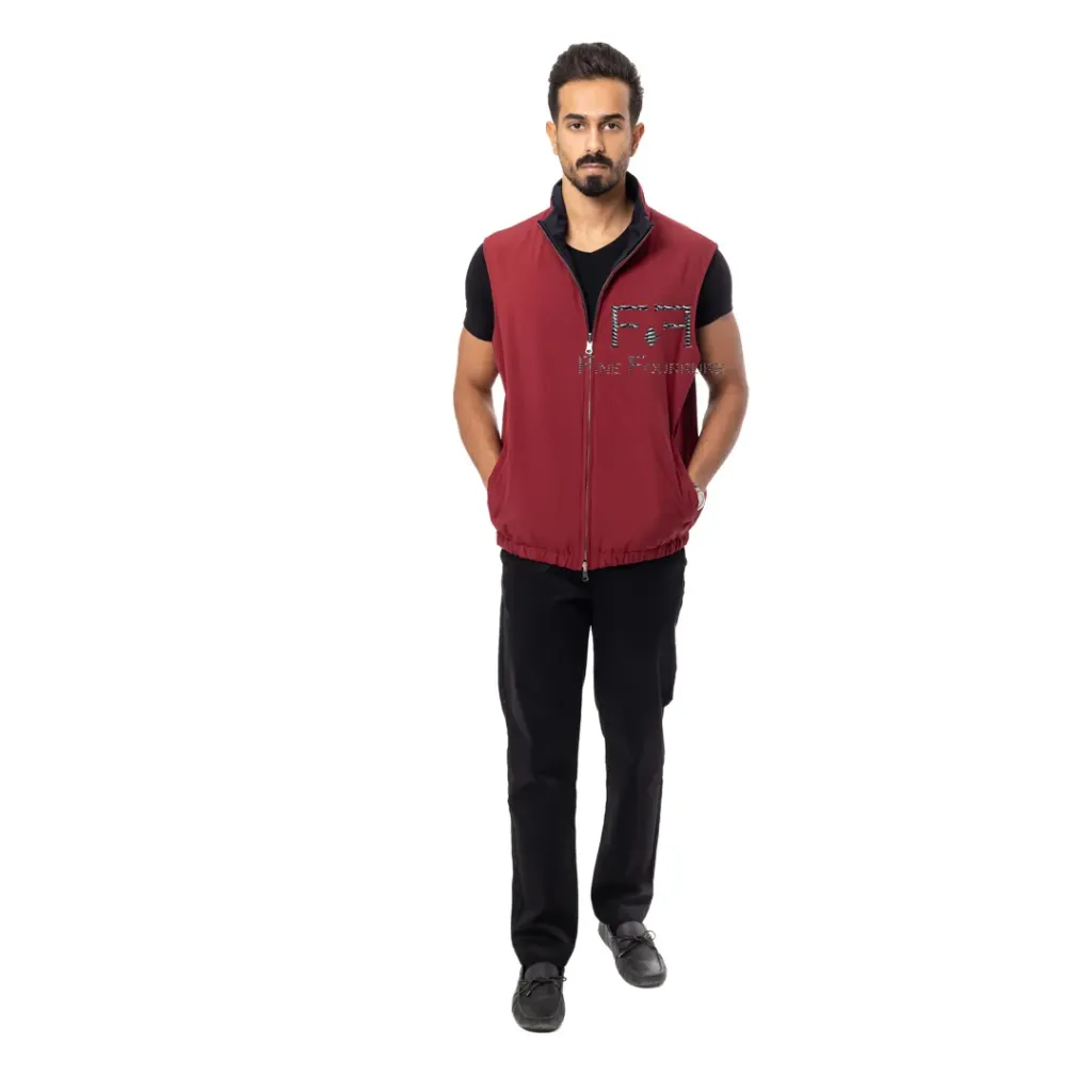 Raincoat Vest With Cotton Lining And Double Face - 007