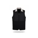 Fabric Vest  With Polyester Lining And High Neck With Fur Rex Rabbit - 006