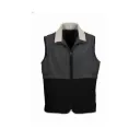Fabric Vest  With Polyester Lining And High Neck With Fur Rex Rabbit - 006