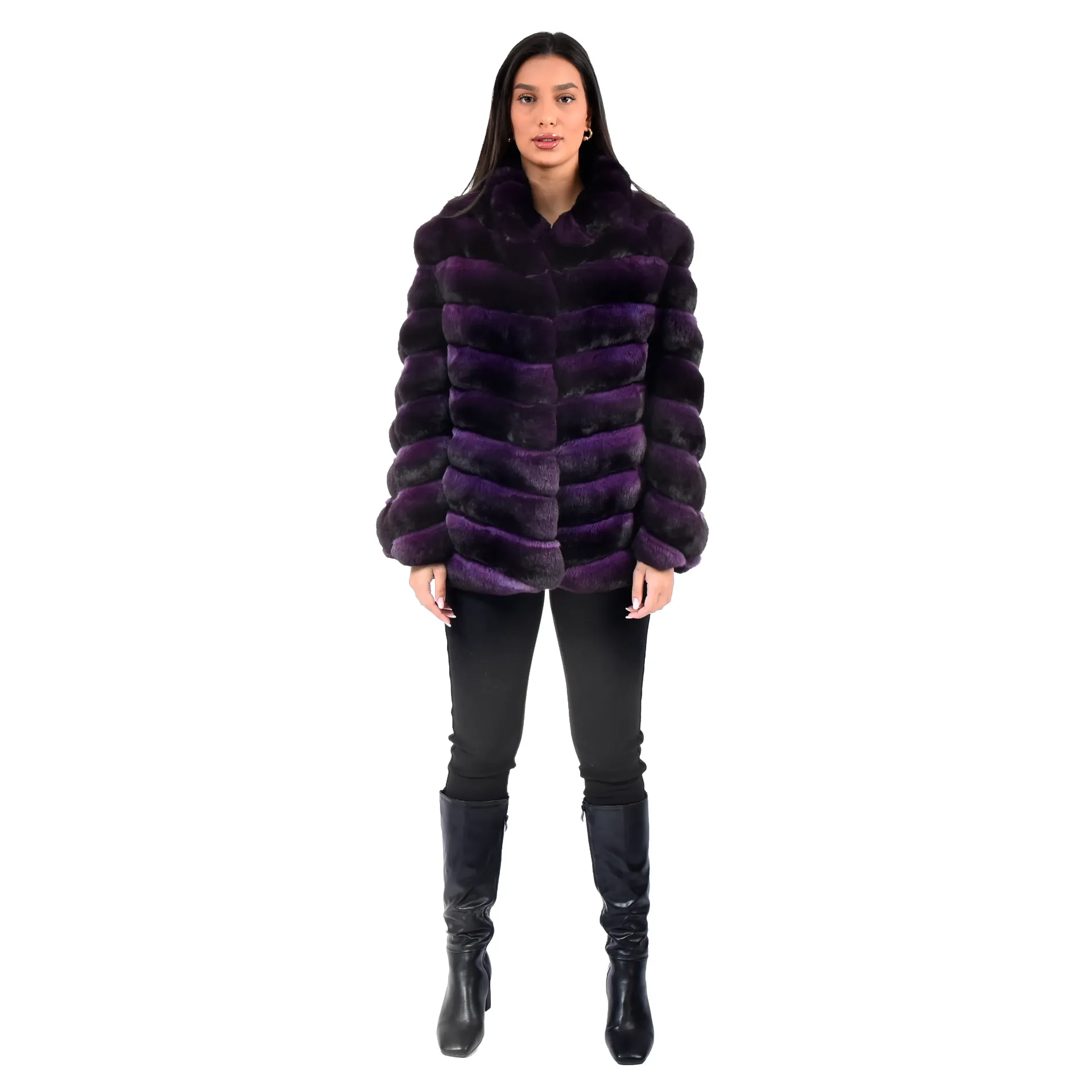 Jacket With Chinchilla Fur - Classic - 70cm