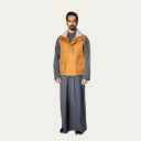ڤيست قماش  والبطانه قطن والقلبه قماش  واتبدل بفرو الارنب