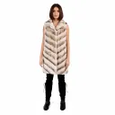 Rex Rabbit Fur Vest – Chinchilla Style, 85 cm