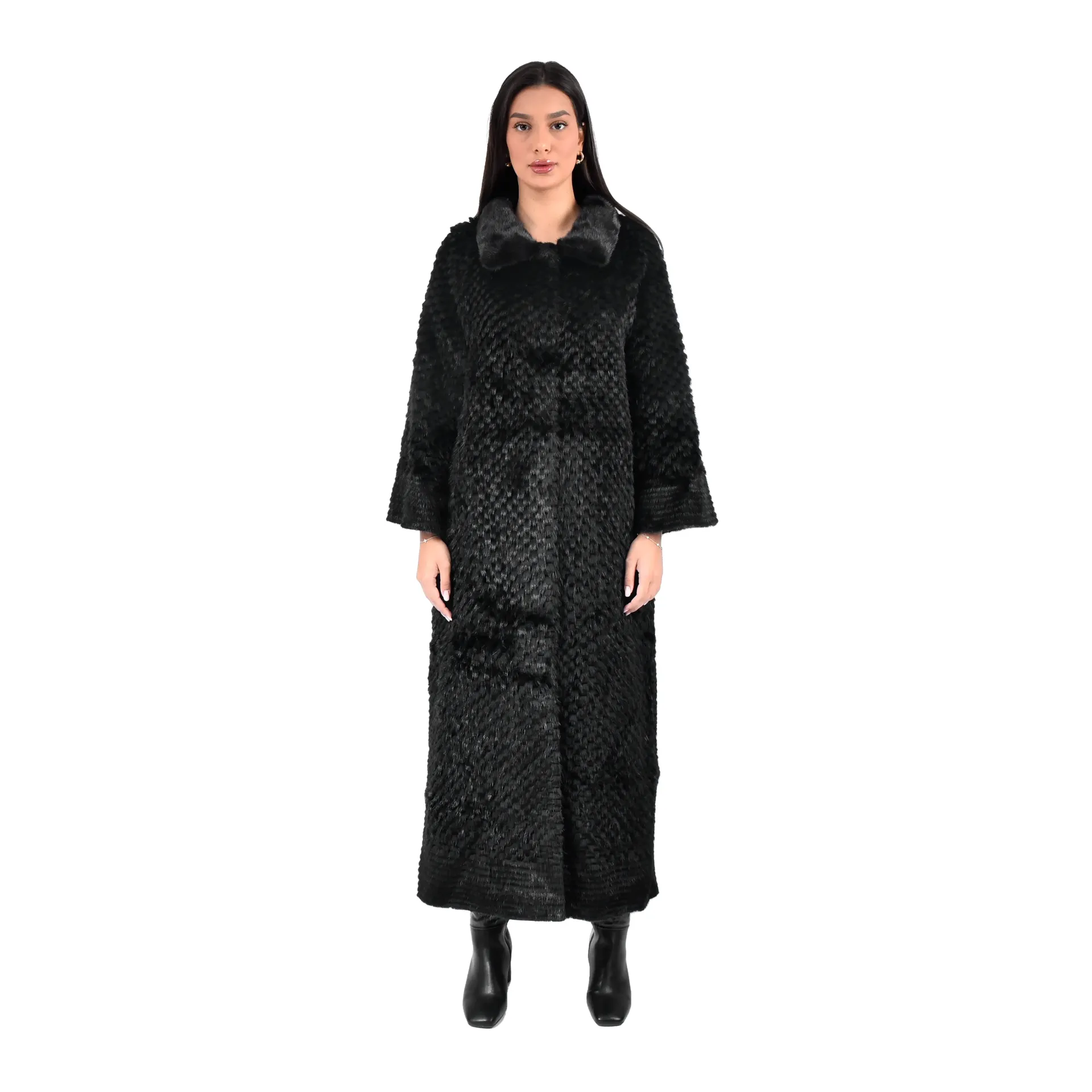 Jacket with Mink and Rex Rabbit Fur 135cm - TP1187-B