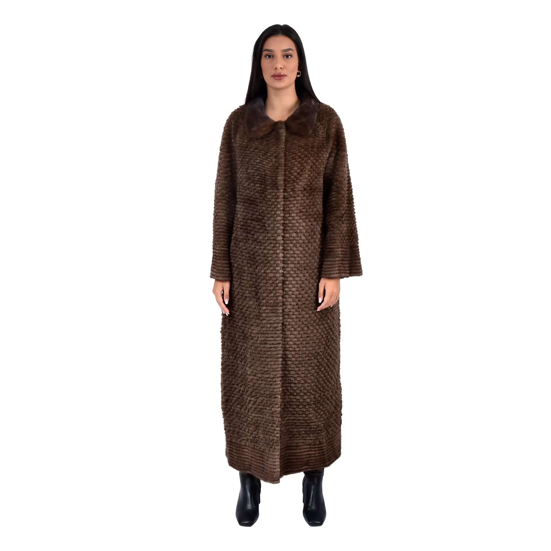 Jacket with Mink and Rex Rabbit Fur 135cm - TP1187-B
