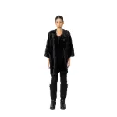 Long Front Cape With Mink Fur