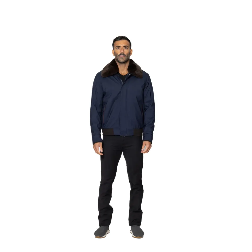 Raincoat Jacket With Rex Rabbit Fur - 011