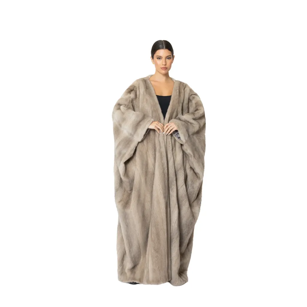BISHT WITH MINK FUR- B CUT -  135cm