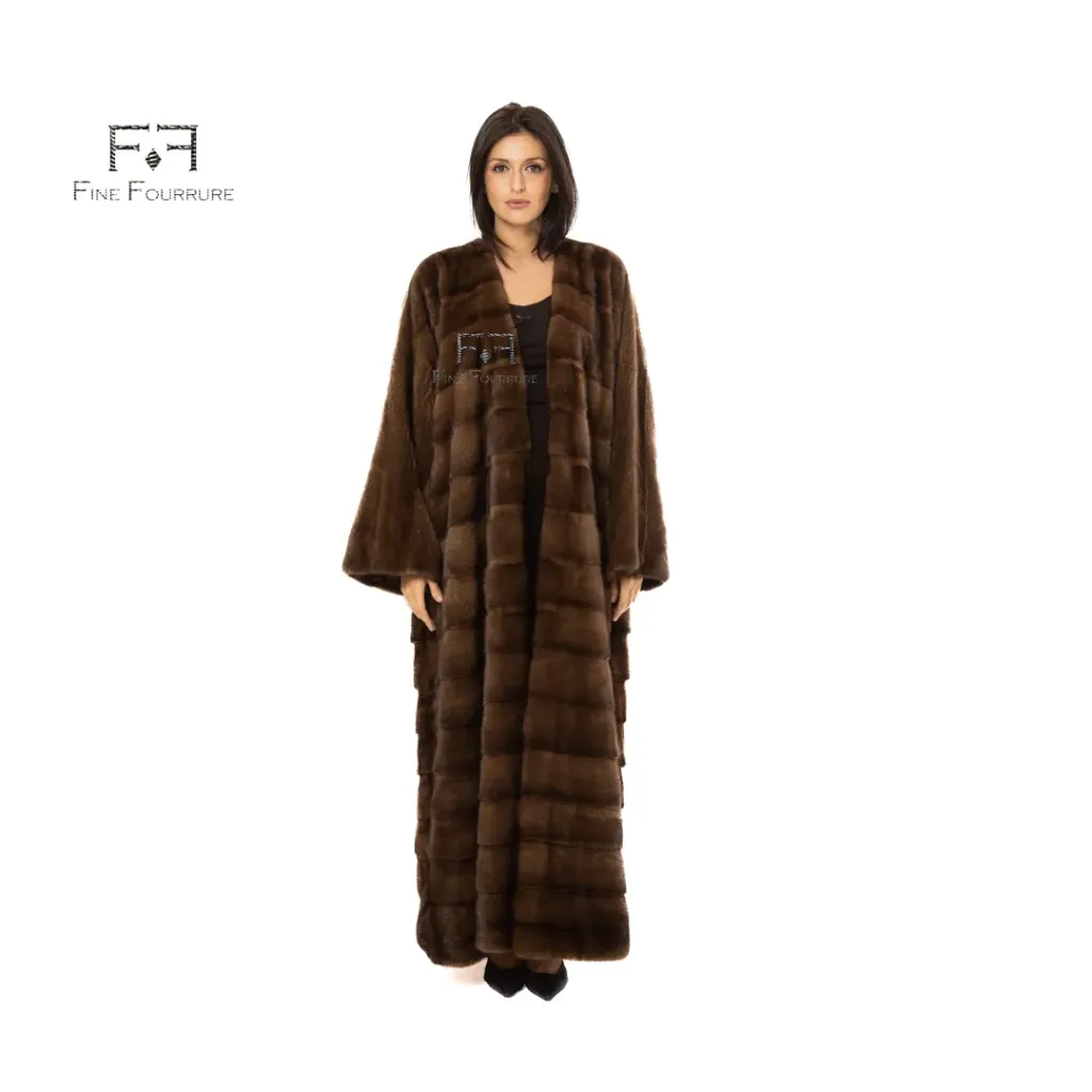 [700591] بشت فرو المنك الكندي الطول  135سم (BROWN MINK)