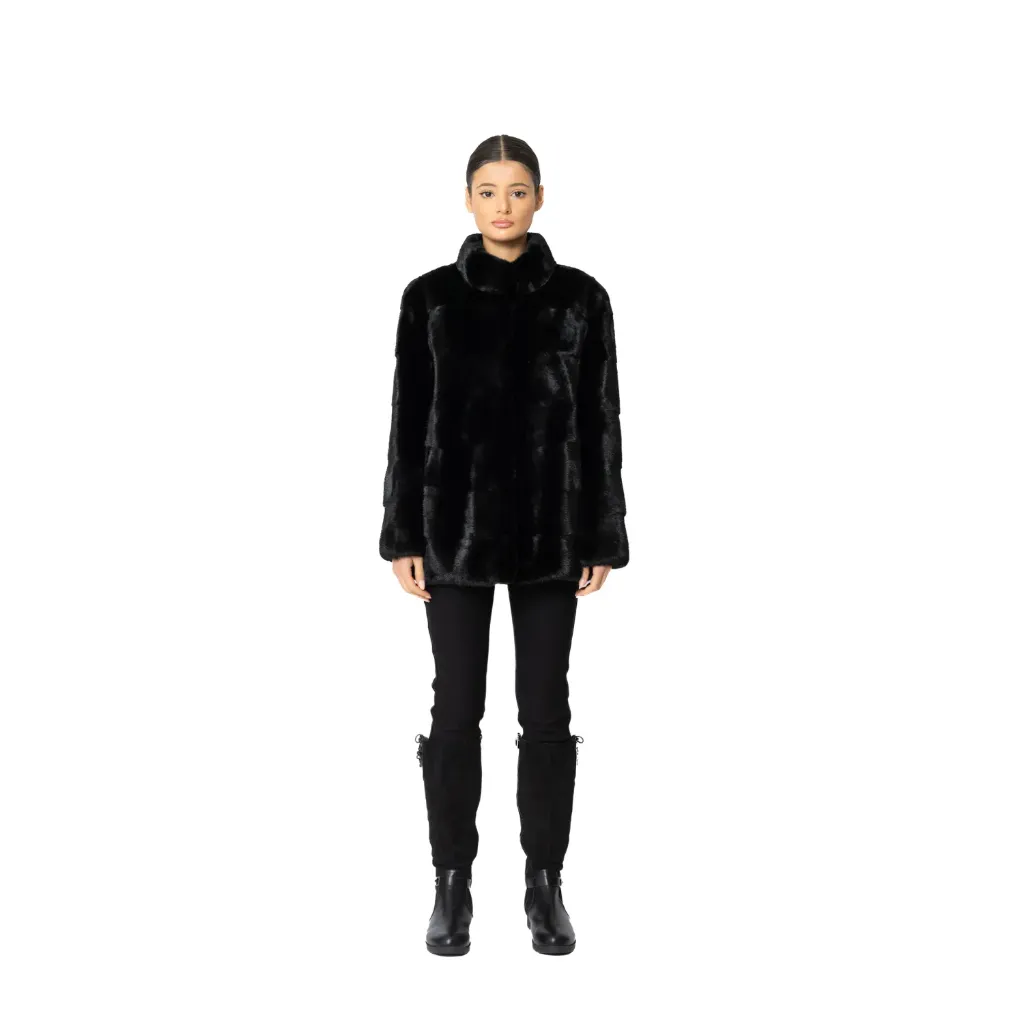 Jacket With Mink Fur 70cm