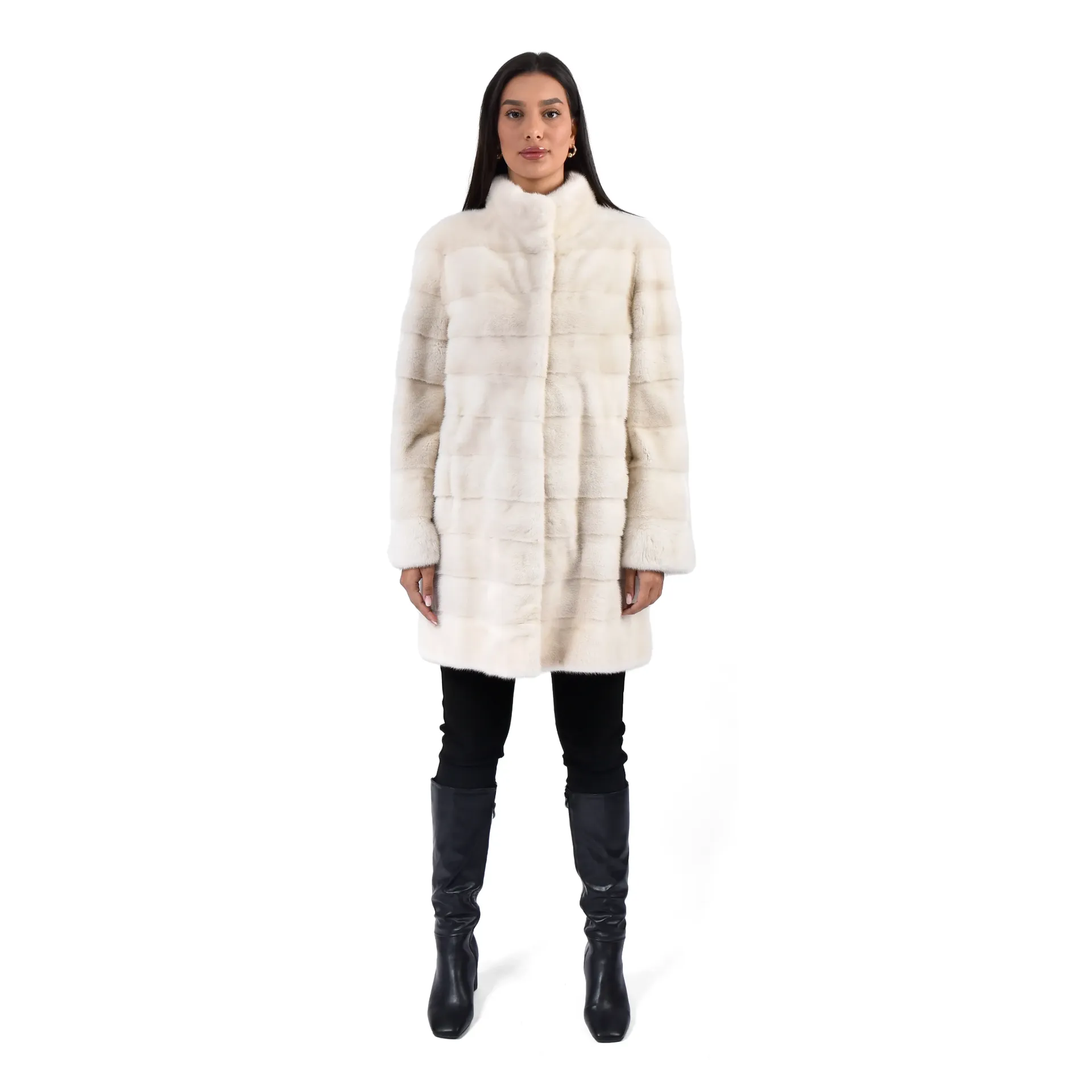 Jacket With Mink Fur 85cm