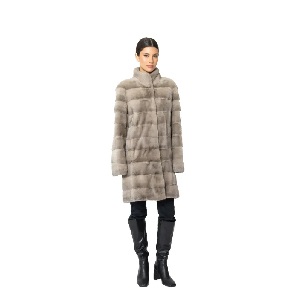 Jacket With Mink Fur 85cm