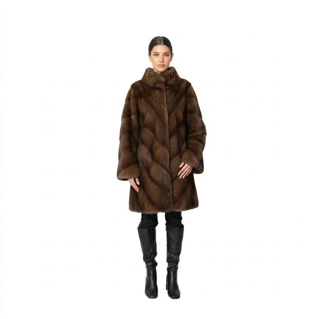 Jacket With Mink Fur -  G866 - 90cm