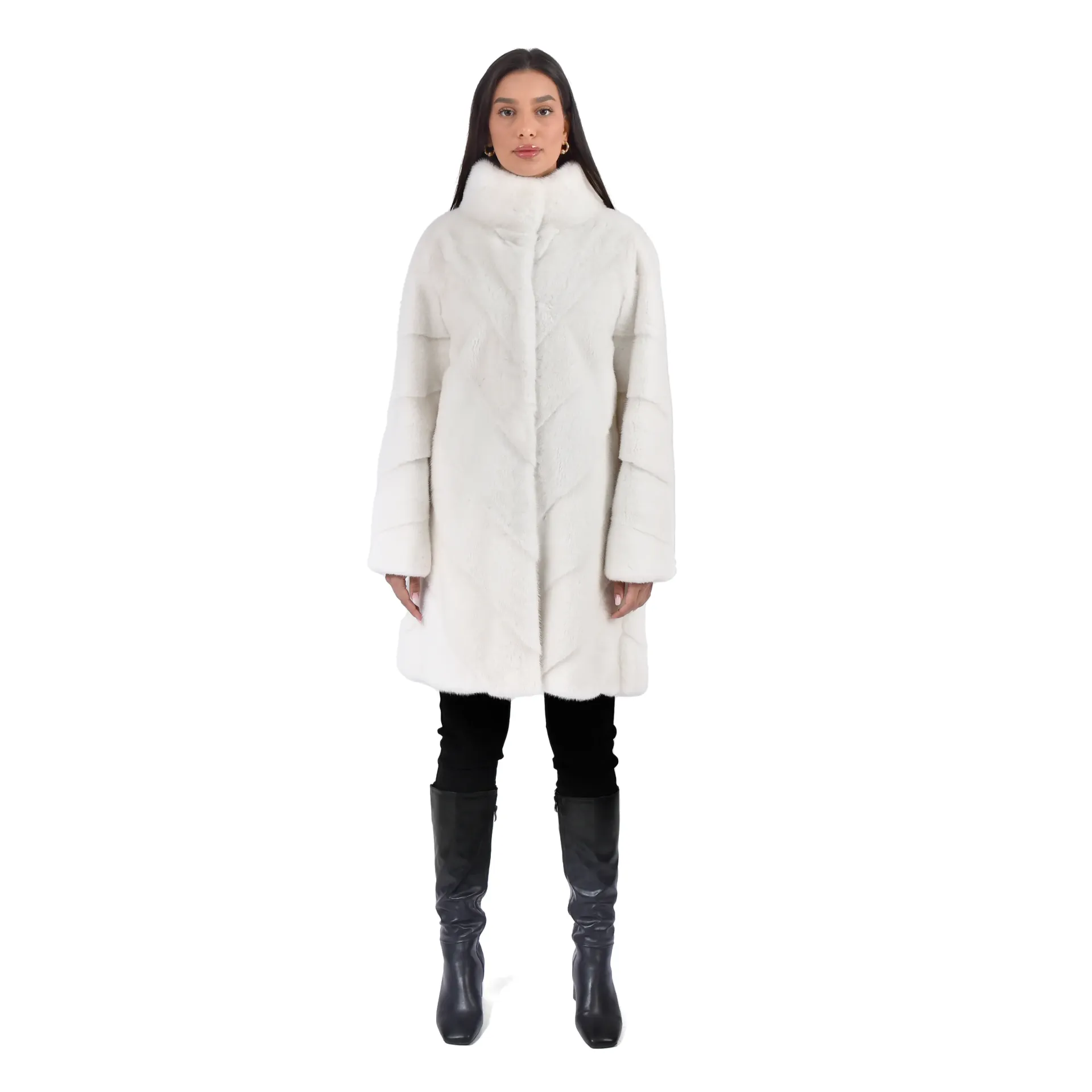 جاكيت فرو المنك الكندي الطول 90cm