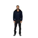 Fabric Jacket With Cotton Lining and High Neck With Rex Rabbit  - 023
