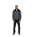 Fabric Jacket With Cotton Lining and High Neck With Rex Rabbit  - 023