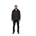 Fabric Jacket With Cotton Lining and High Neck With Rex Rabbit  - 022