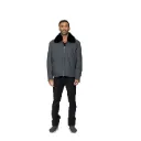 Fabric Jacket With Cotton Lining And High Neck With Rex Rabbit - 025