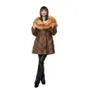 Jacket With Mink and Fox Fur- 85cm