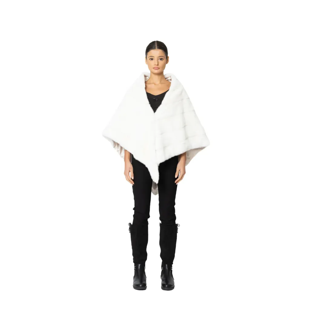Triangle Cape With Mink Fur