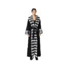 Cashmere with Wool and Rex Rabbit Fur - Straight Line Fur 135cm