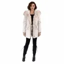 Raincoat Jacket With Fox and Rex Rabbit Fur 80cm
