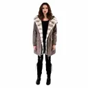 Raincoat Jacket with Rex Rabbit Fur - 90cm