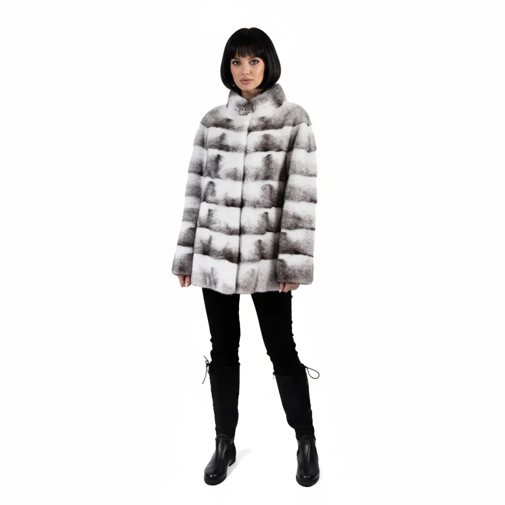 Jacket With Mink Fur 70cm
