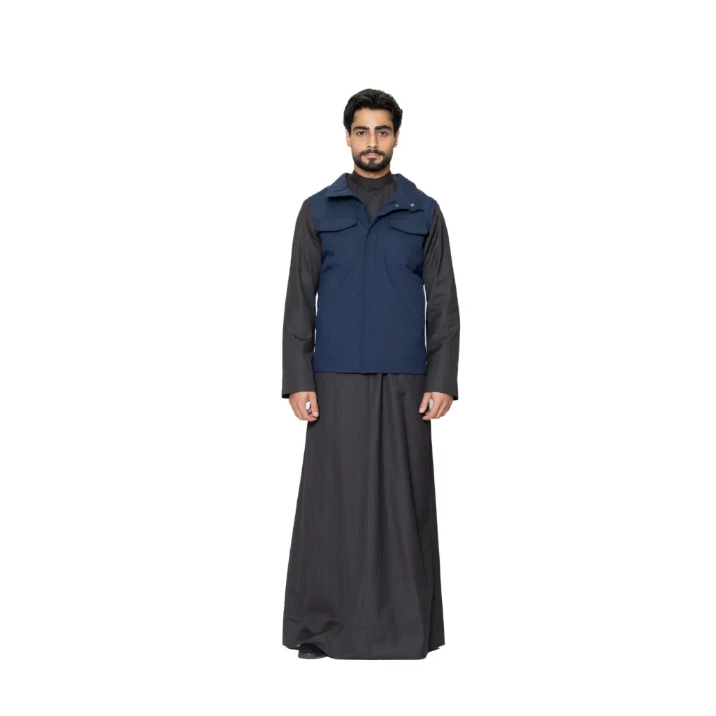 [5002765] Raincoat Vest With Cotton - 0127 (NAVY BLUE'', XS)