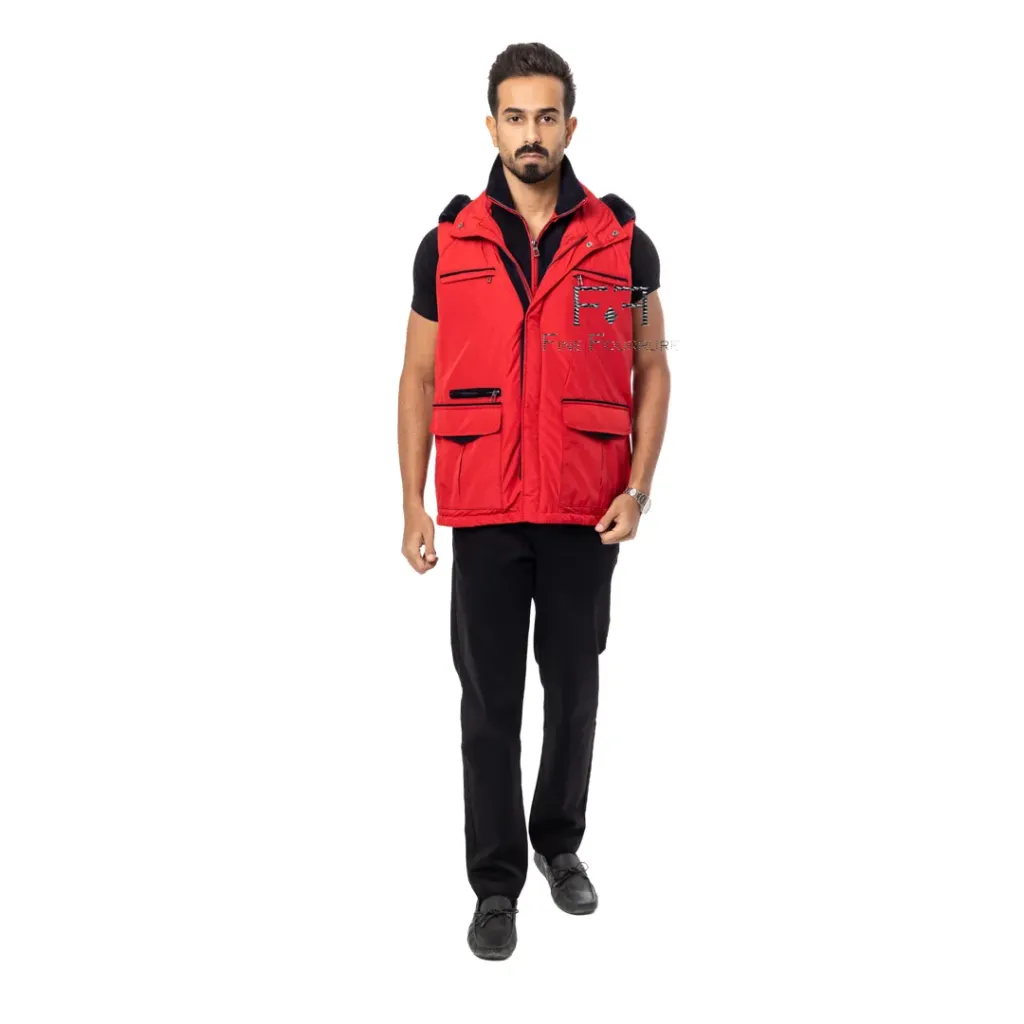 Raincoat Vest With Cotton Lining And hood With Fur Rex Rabbit - 031