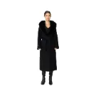 Cashmere with Wool and Fox Fur Collar 115cm