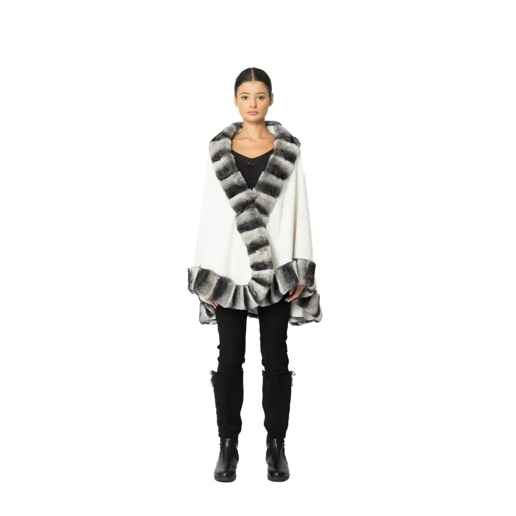 Cashmere Cape with Rex Rabbit