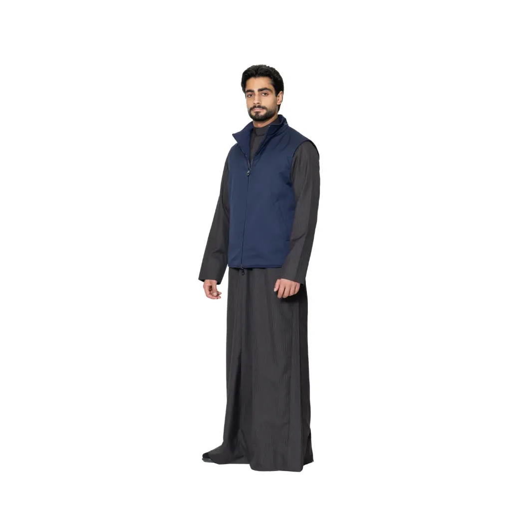 Raincoat Vest With Cotton Double Face - 003B
