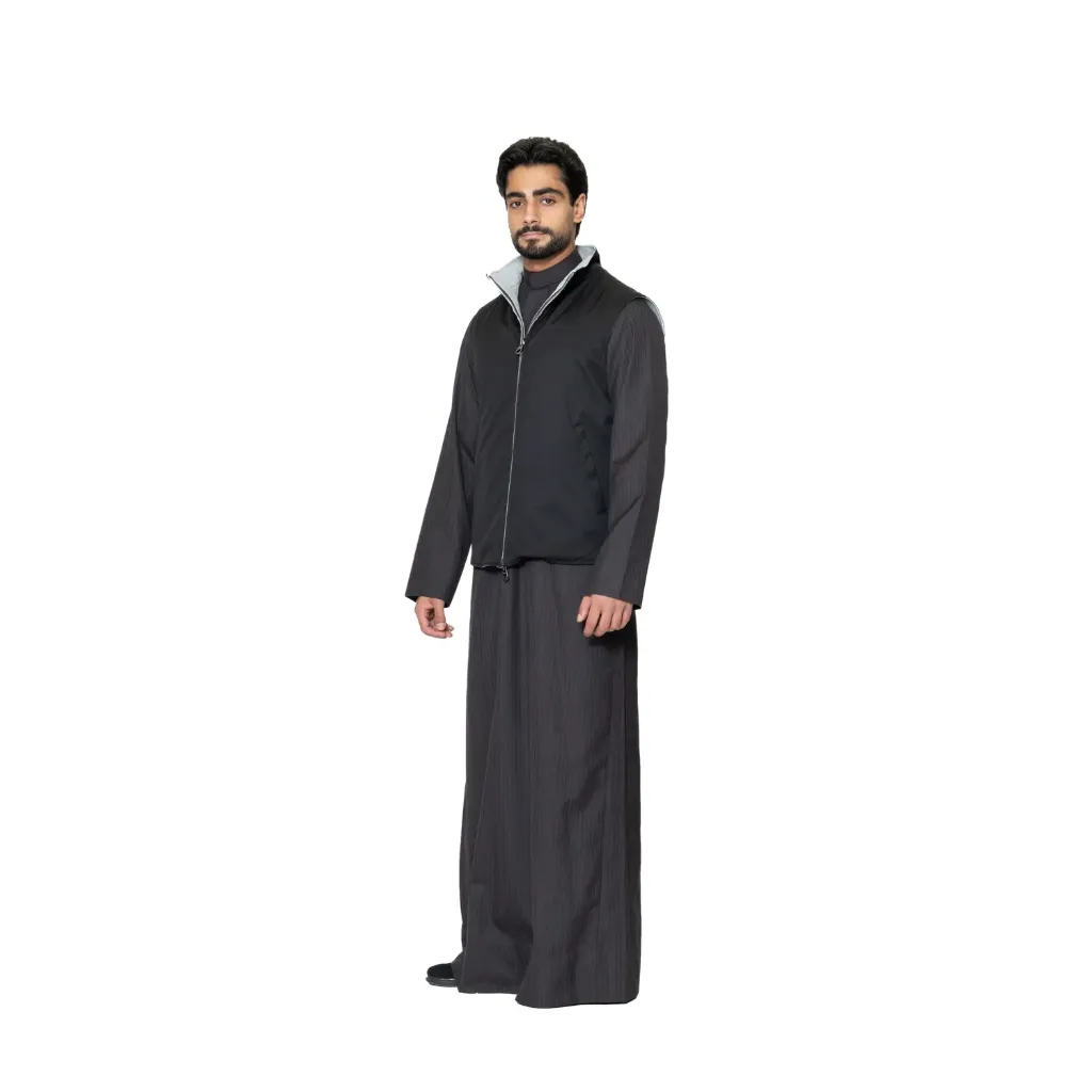 Raincoat Vest With Cotton Double Face - 003B