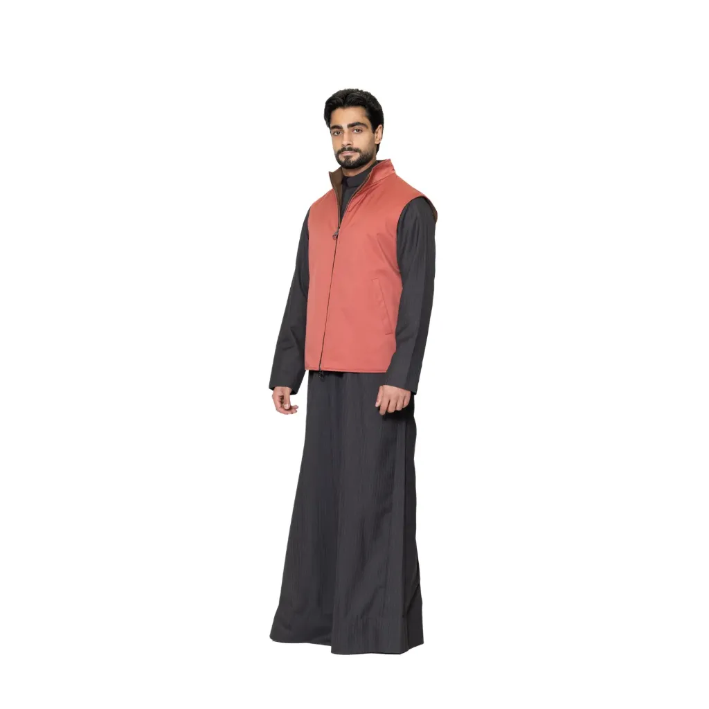Raincoat Vest With Cotton Double Face - 003B