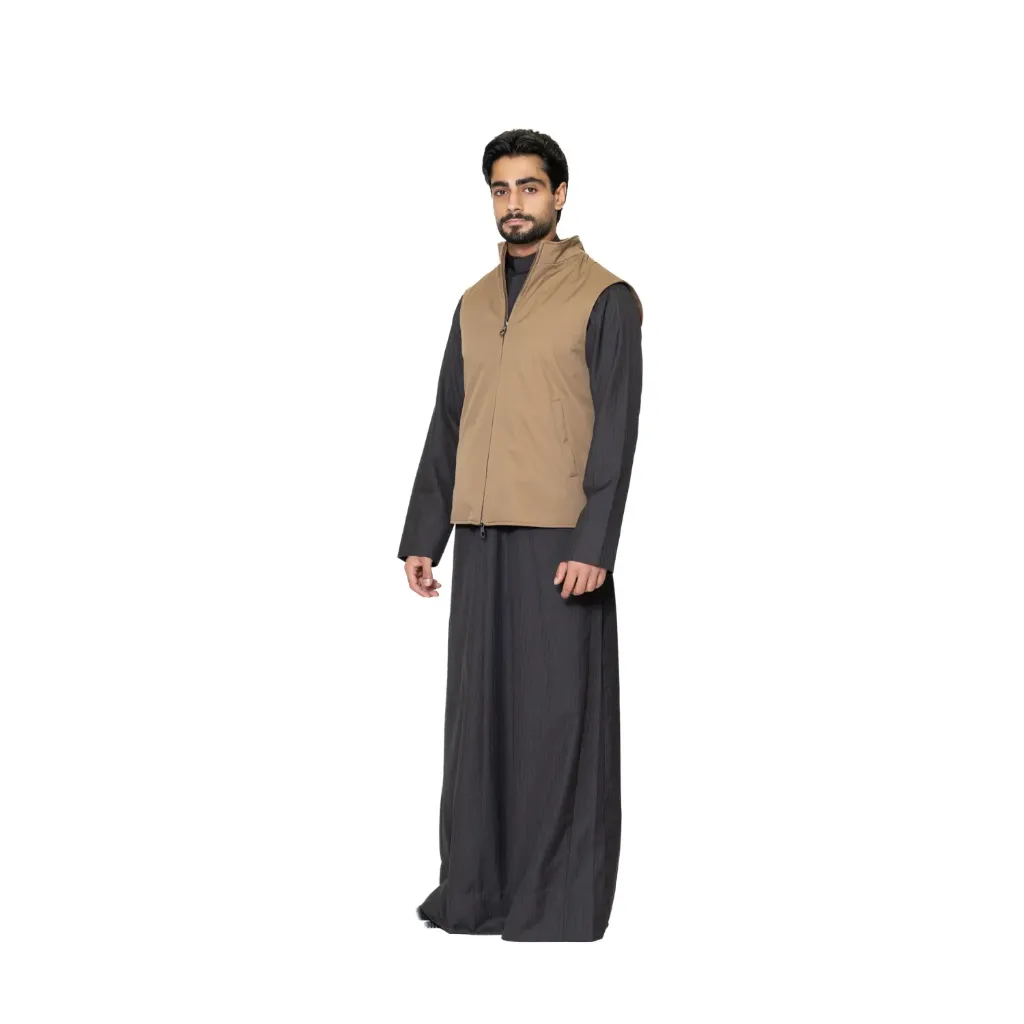 Raincoat Vest With Cotton Double Face - 003B